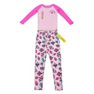 Thereabouts Girls Christmas PJs Pajama & Sock Set NWT Pink Holidaze Size 12